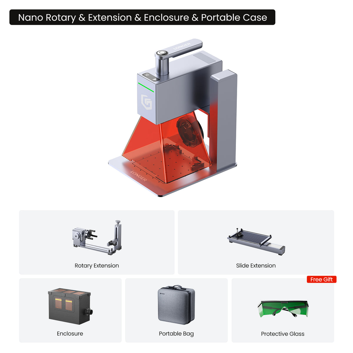 Longer Nano Pro 12W&Nano 6W Portable Laser Engraver