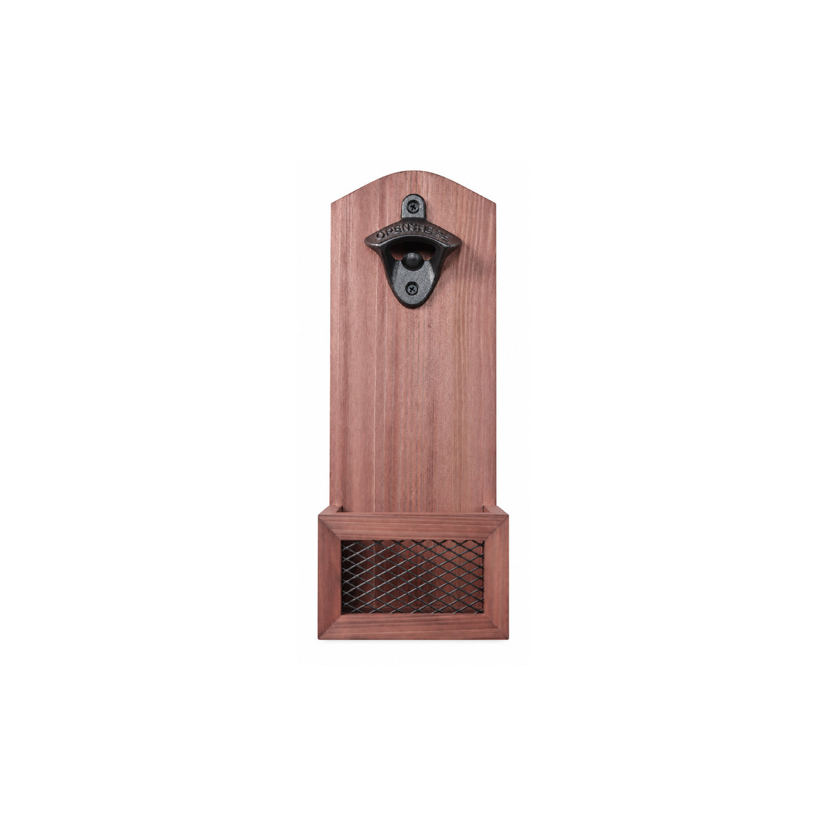 Vintage Wall-Mounted Bottle Opener with Cap Catcher