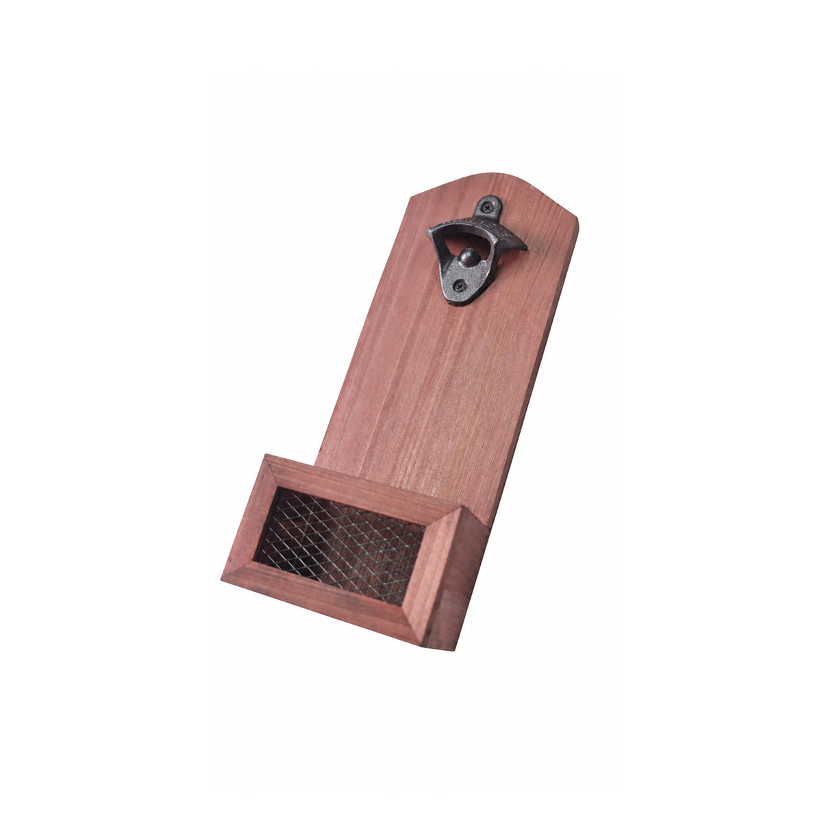 Vintage Wall-Mounted Bottle Opener with Cap Catcher