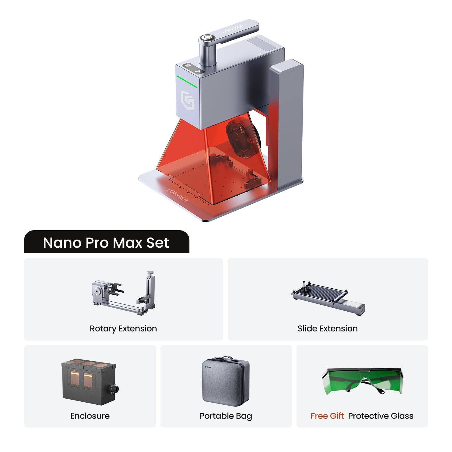 Longer Nano 6W Portable Laser Engraver Pro Max Set