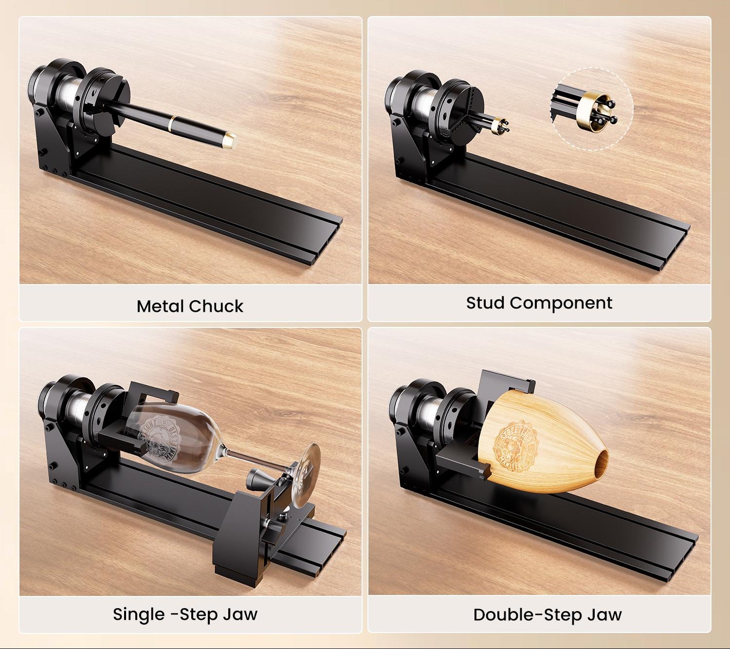 Longer Rotary Chuck for Laser Engraver