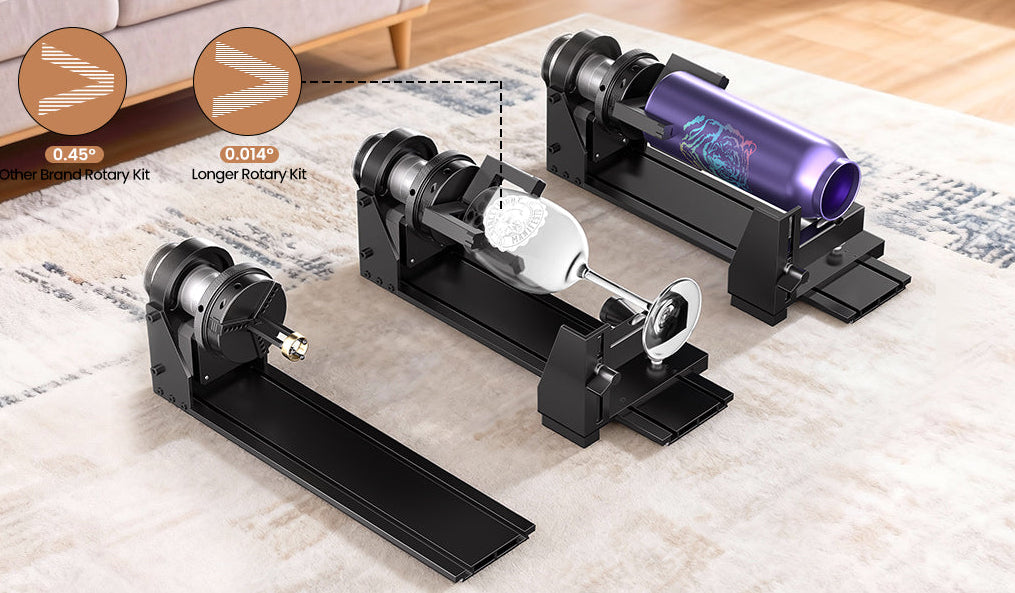 Longer Rotary Chuck for Laser Engraver