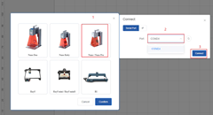 How to connect the machine via USB in different software