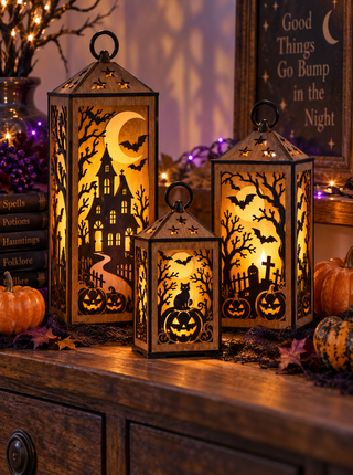 Laser Cut Halloween Lanterns