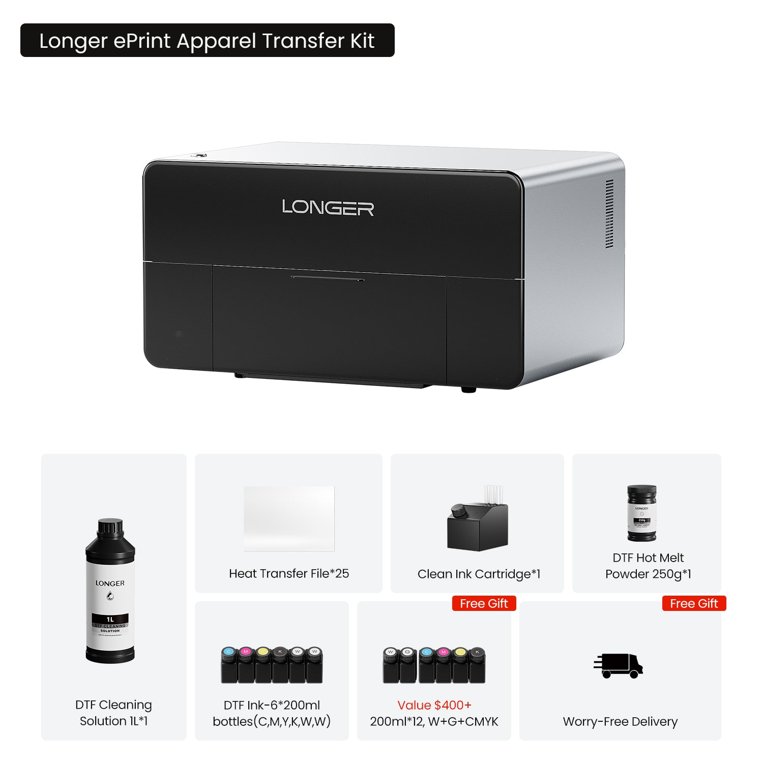 Longer ePrint Apparel Transfer Kit