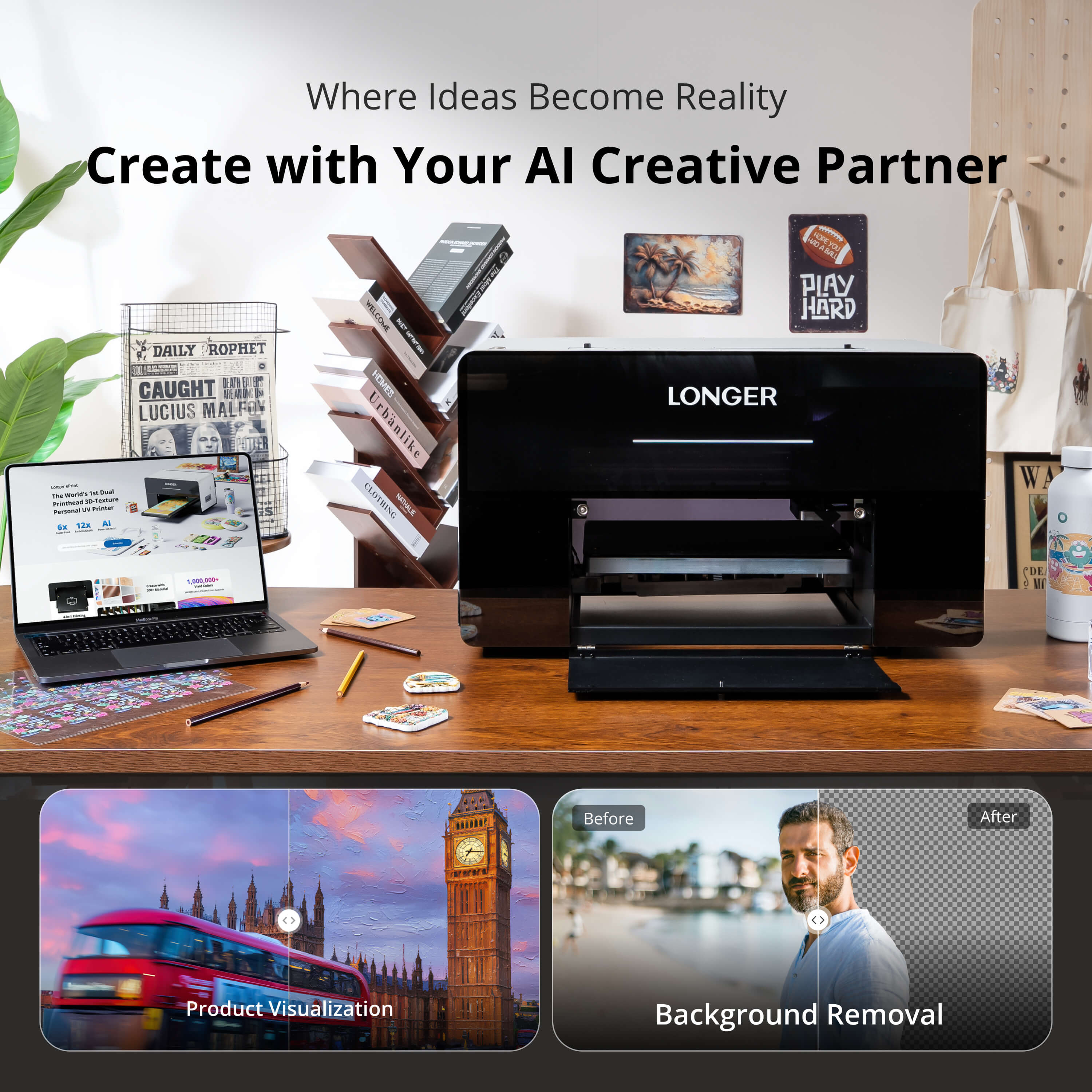 Longer ePrint Dual Head UV Printer