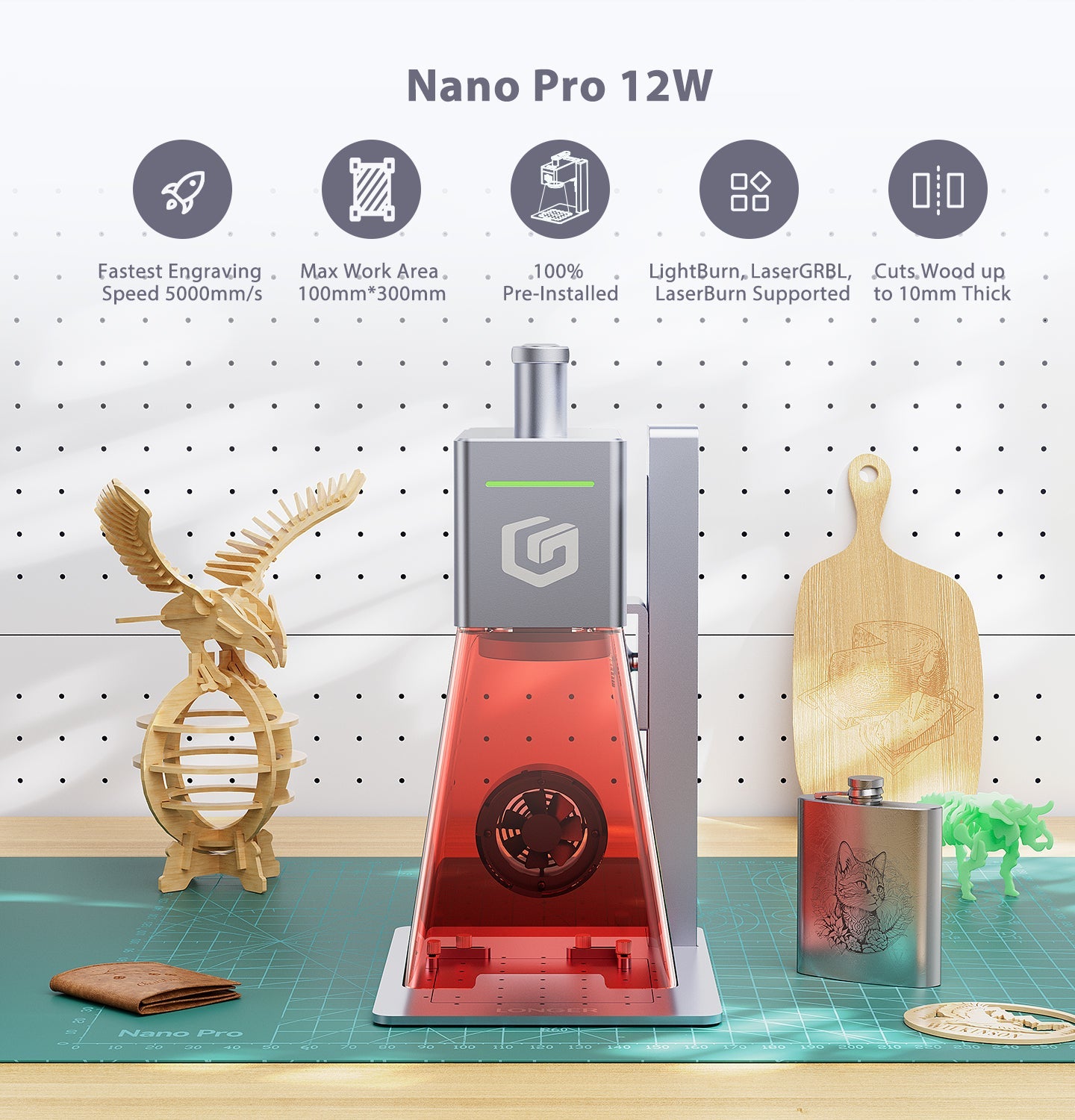 Longer Nano Pro 12W Portable Laser Engraver