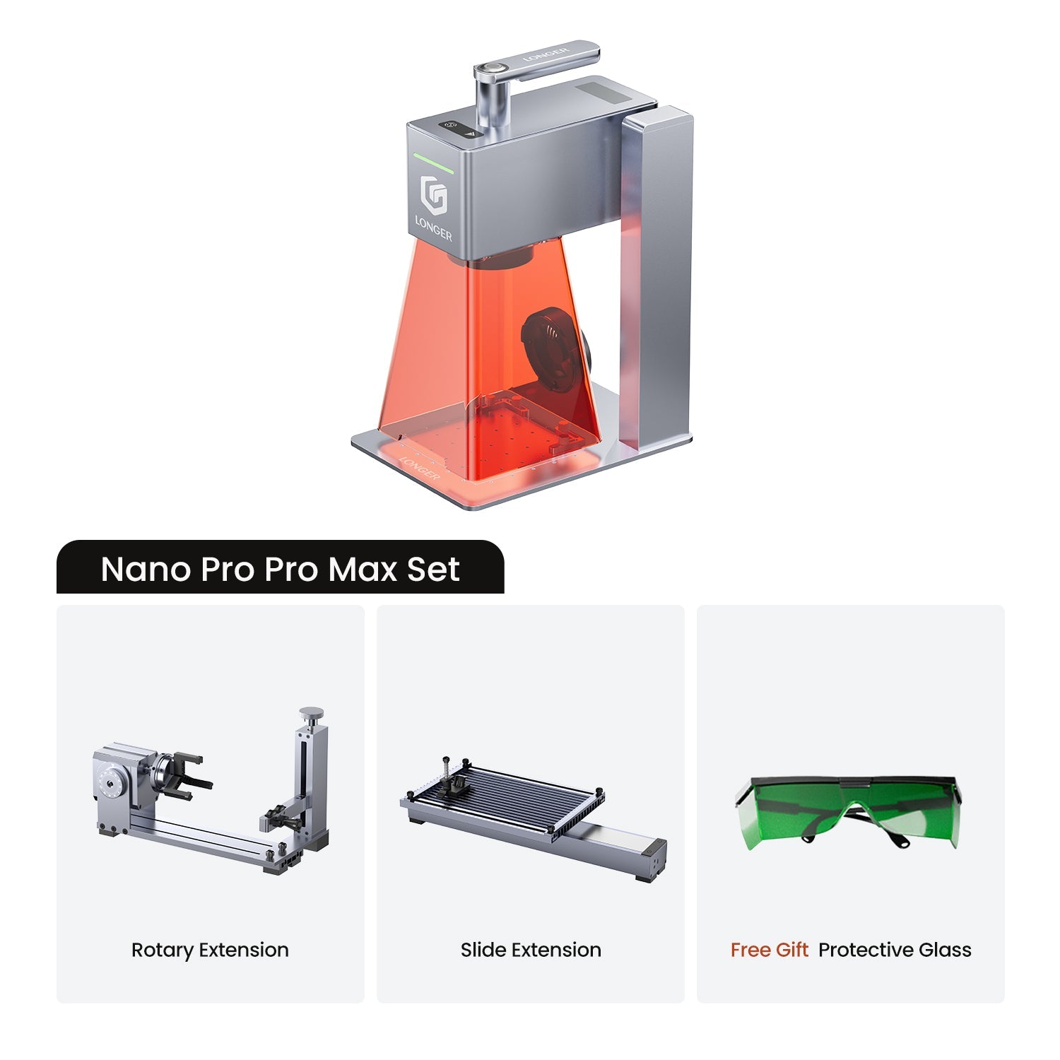 Longer Nano Pro 12W Portable Laser Engraver Pro Max Set