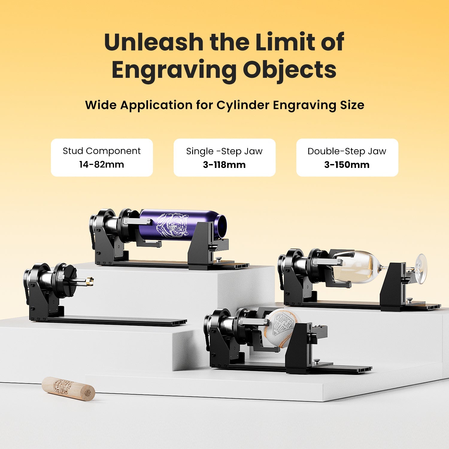 Longer Rotary Chuck for Laser Engraver
