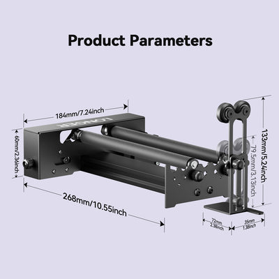 Longer Rotary Roller Upgrade Kits for Laser Engraver