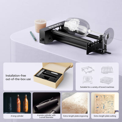 Longer Rotary Roller Upgrade Kits for Laser Engraver