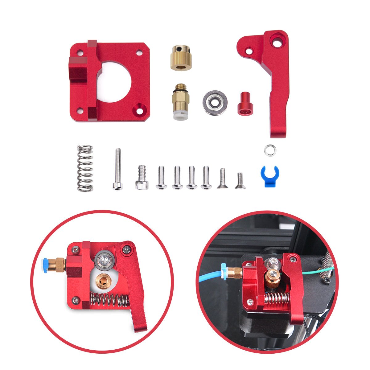 Red Metal Extruder for Longer LK5 PRO/LK4 PRO/LK1/LK4
